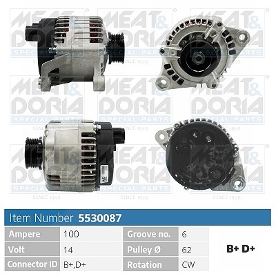 Meat & Doria Generator [Hersteller-Nr. 5530087] für Fiat, Citroën