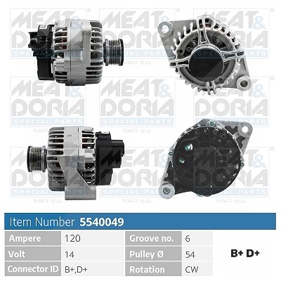 Meat & Doria Generator [Hersteller-Nr. 5540049] für Lancia, Fiat, Alfa Romeo