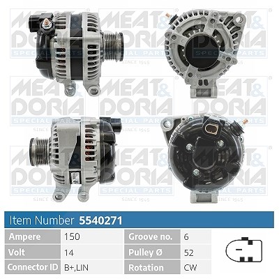 Meat & Doria Generator [Hersteller-Nr. 5540271] für Land Rover