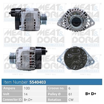 Meat & Doria Generator [Hersteller-Nr. 5540403] für Alfa Romeo, Fiat, Lancia