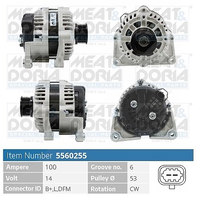 Meat & Doria Generator [Hersteller-Nr. 5560255] für Vauxhall, Opel, Chevrolet