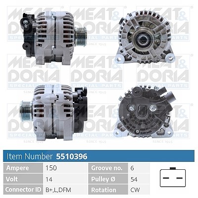 Meat & Doria Generator [Hersteller-Nr. 5510396] für Lancia, Citroën, Peugeot, Fiat