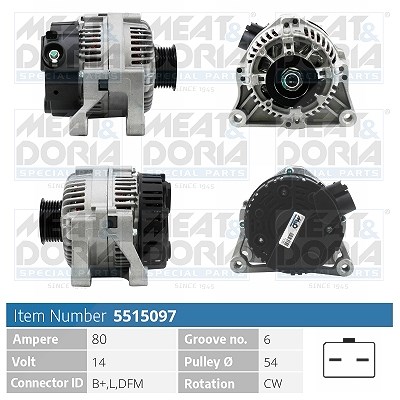 Meat & Doria Generator [Hersteller-Nr. 5515097] für Fiat, Citroën, Peugeot