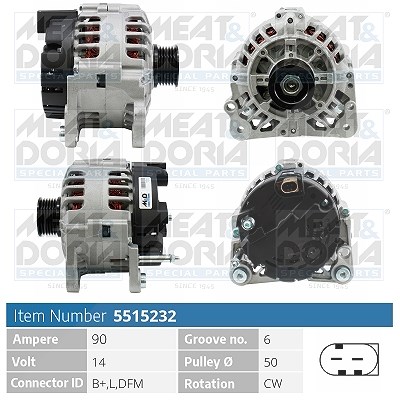Meat & Doria Generator [Hersteller-Nr. 5515232] für VW, Skoda, Seat