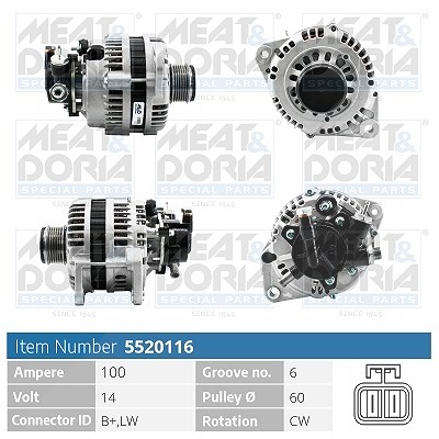 Meat & Doria Generator [Hersteller-Nr. 5520116] für Vauxhall, Opel