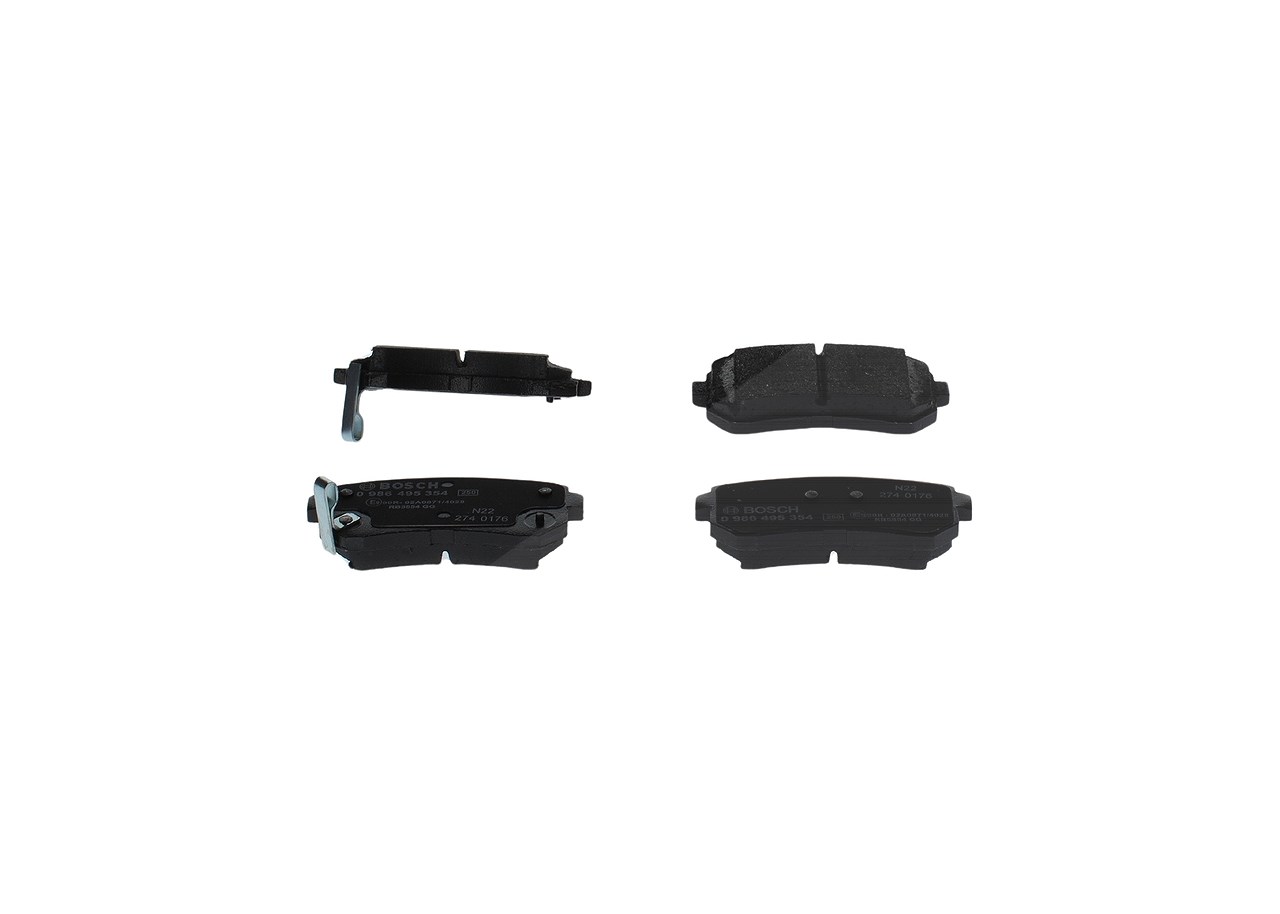 Bosch Bremsbelagsatz, Scheibenbremse [Hersteller-Nr. 0986495354] für Hyundai