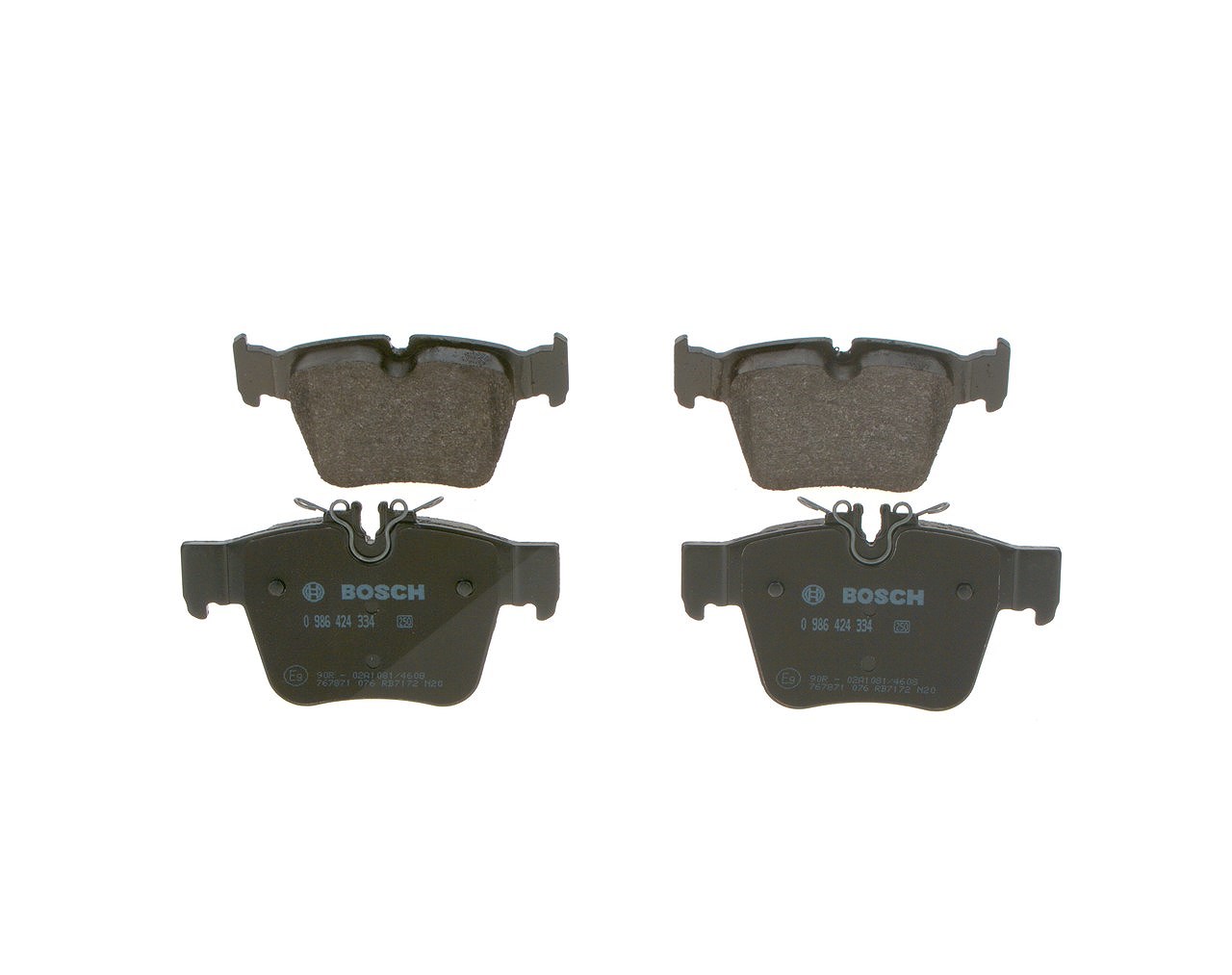 Bosch Bremsbelagsatz, Scheibenbremse [Hersteller-Nr. 0986424334] für Mercedes-Benz