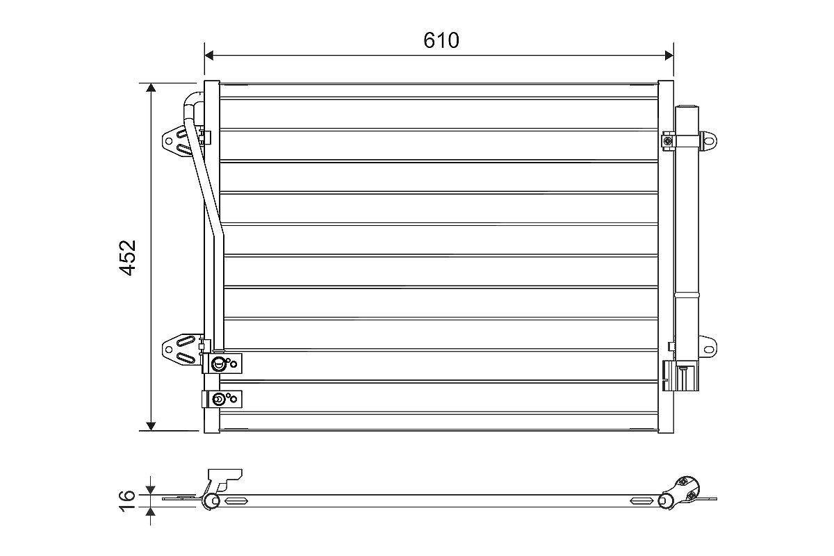 Valeo Kondensator, Klimaanlage [Hersteller-Nr. 814039] für VW
