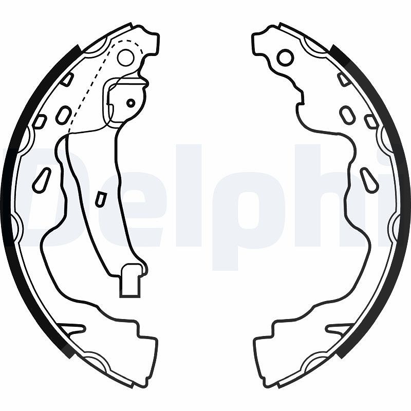 Delphi Bremsbackensatz [Hersteller-Nr. LS1961] für Opel, Suzuki, Citroën, Vauxhall, Peugeot, Toyota