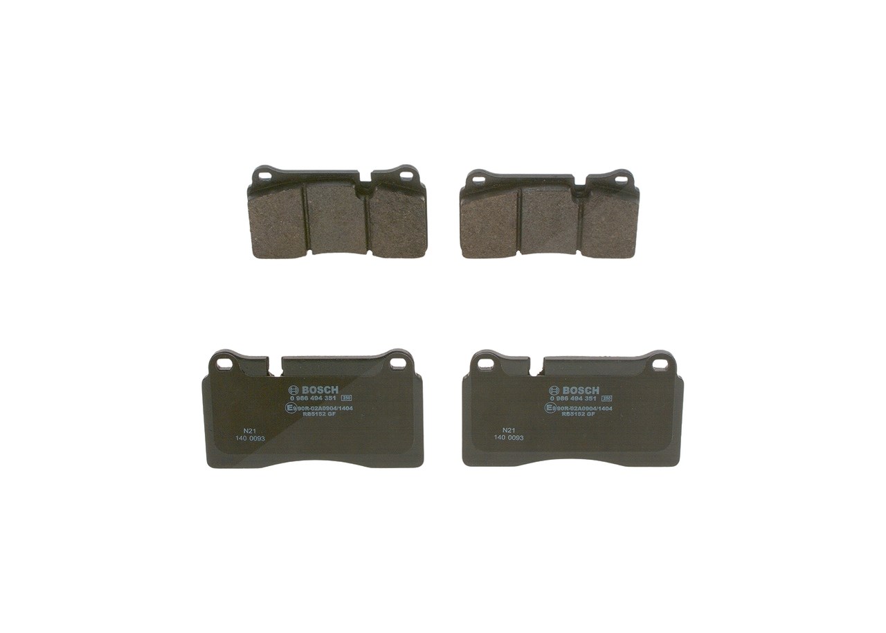 Bosch Bremsbelagsatz, Scheibenbremse [Hersteller-Nr. 0986494351] für Land Rover