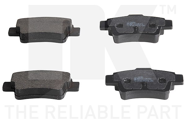 Nk Bremsbeläge hinten (Satz) [Hersteller-Nr. 222381] für Abarth, Vauxhall, Opel, Fiat