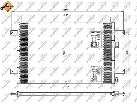 Nrf Kondensator 545x368x20 [Hersteller-Nr. 35249] für VW, Seat, Ford