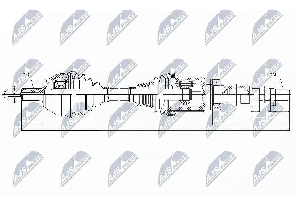 Nty Antriebswelle [Hersteller-Nr. NPW-VV-039] für Volvo