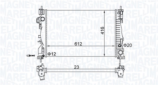Magneti Marelli Kühler, Motorkühlung [Hersteller-Nr. 350213129700] für Alfa Romeo