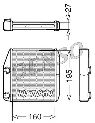 Denso Wärmetauscher, Innenraumheizung [Hersteller-Nr. DRR09075] für Vauxhall, Fiat, Abarth, Opel