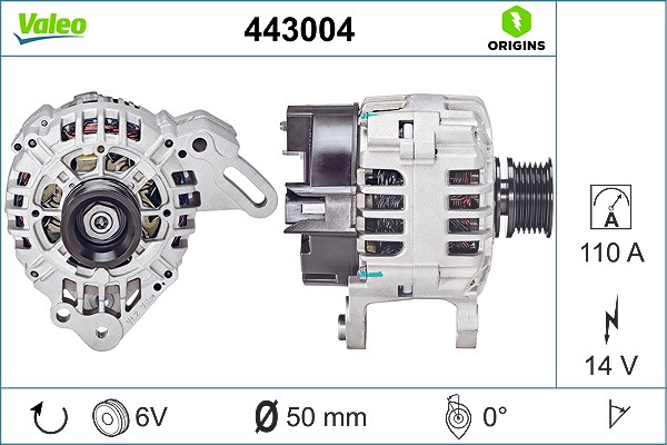 Valeo Generator [Hersteller-Nr. 443004] für Audi, Skoda, Seat, VW