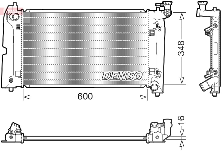 Denso Kühler, Motorkühlung [Hersteller-Nr. DRM50111] für Toyota