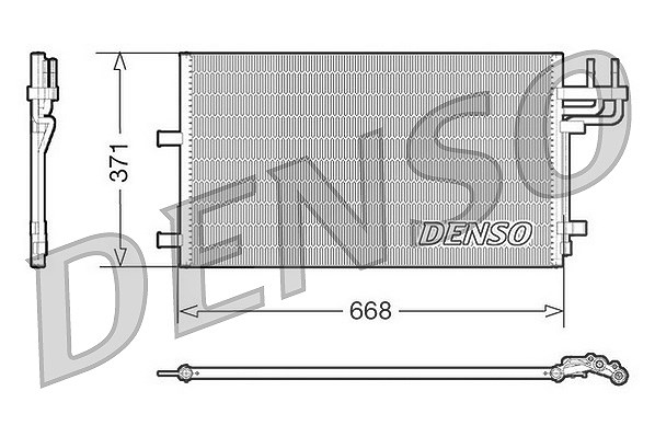 Denso Kondensator, Klimaanlage [Hersteller-Nr. DCN10007] für Ford