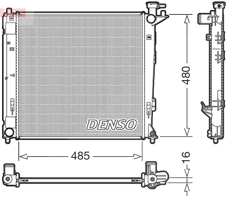 Denso Kühler, Motorkühlung [Hersteller-Nr. DRM41008] für Kia, Hyundai