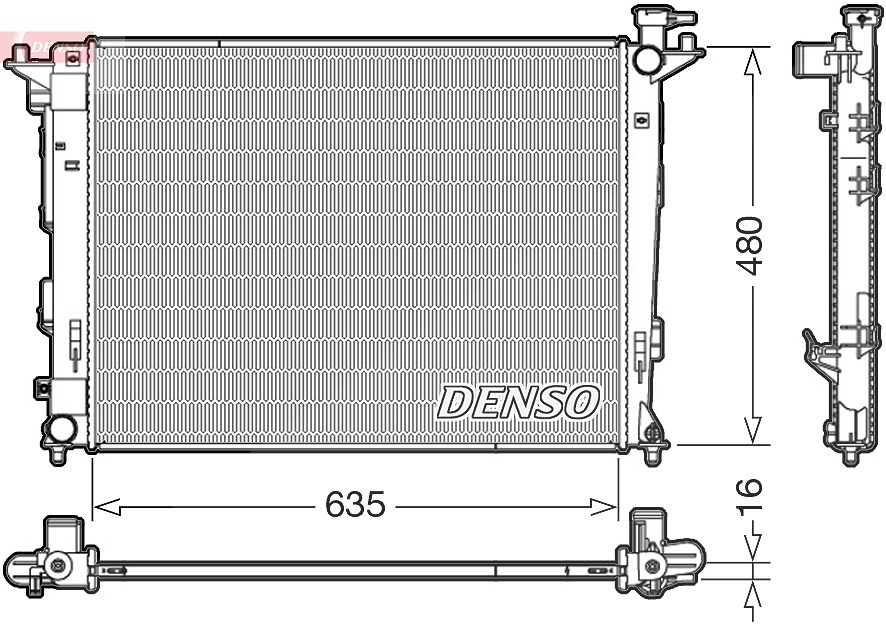 Denso Kühler, Motorkühlung [Hersteller-Nr. DRM41006] für Kia, Hyundai