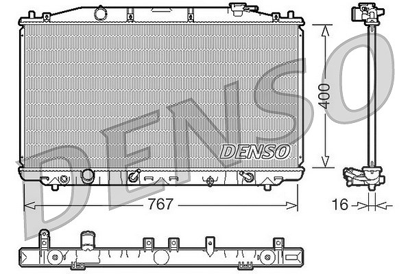 Denso Kühler, Motorkühlung [Hersteller-Nr. DRM40025] für Honda