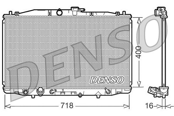 Denso Kühler, Motorkühlung [Hersteller-Nr. DRM40023] für Honda