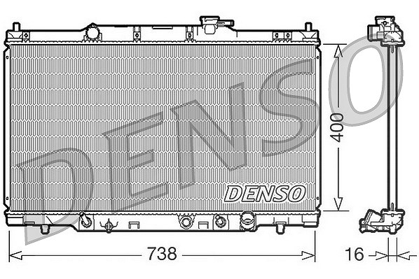 Denso Kühler, Motorkühlung [Hersteller-Nr. DRM40012] für Honda