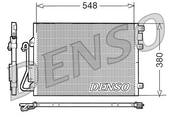 Denso Kondensator, Klimaanlage [Hersteller-Nr. DCN23008] für Renault