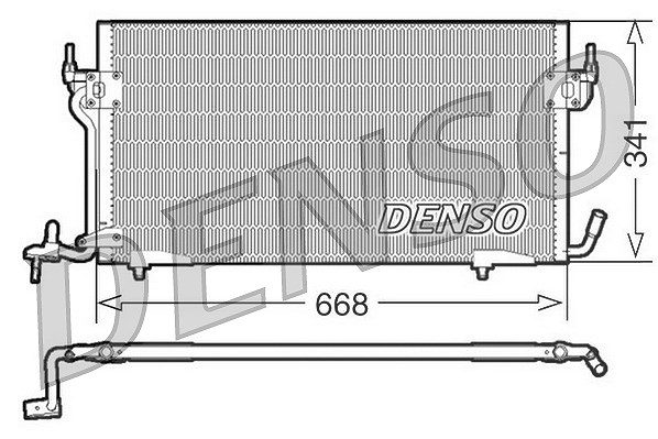 Denso Kondensator, Klimaanlage [Hersteller-Nr. DCN21011] für Citroën, Peugeot