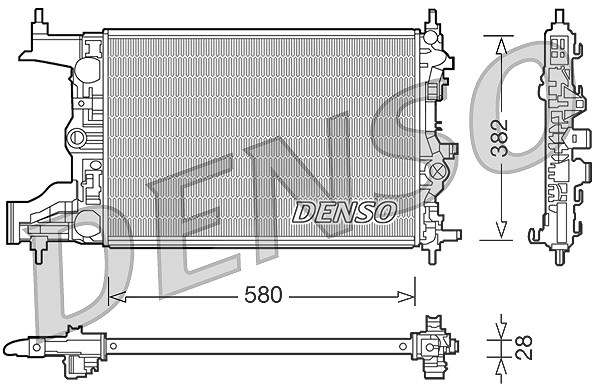 Denso Kühler, Motorkühlung [Hersteller-Nr. DRM20098] für Opel, Vauxhall