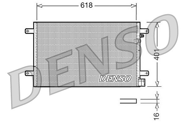 Denso Kondensator, Klimaanlage [Hersteller-Nr. DCN02006] für Audi, Seat