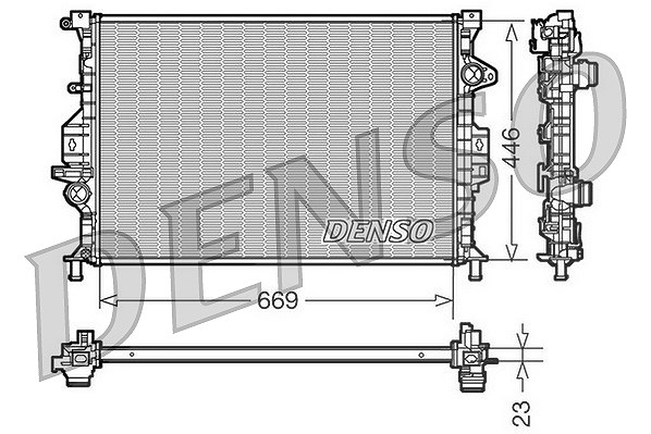 Denso Kühler, Motorkühlung [Hersteller-Nr. DRM10077] für Ford, Volvo