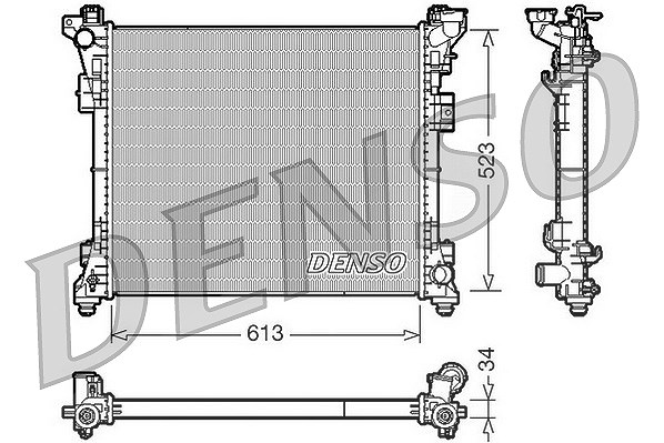 Denso Kühler, Motorkühlung [Hersteller-Nr. DRM06006] für Chrysler, Lancia