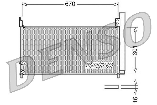 Denso Kondensator, Klimaanlage [Hersteller-Nr. DCN50037] für Toyota