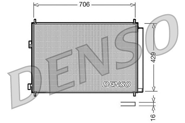 Denso Kondensator, Klimaanlage [Hersteller-Nr. DCN50030] für Toyota