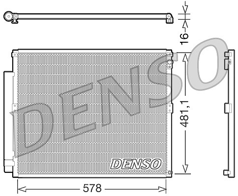 Denso Kondensator, Klimaanlage [Hersteller-Nr. DCN50017] für Toyota
