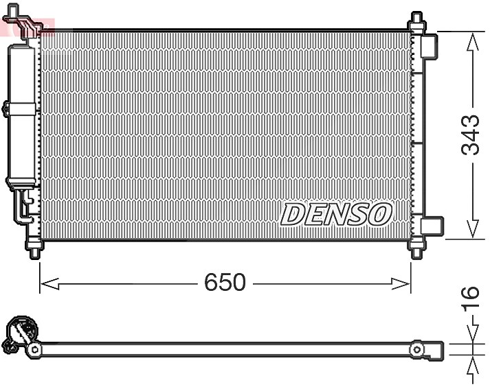Denso Kondensator, Klimaanlage [Hersteller-Nr. DCN46020] für Nissan