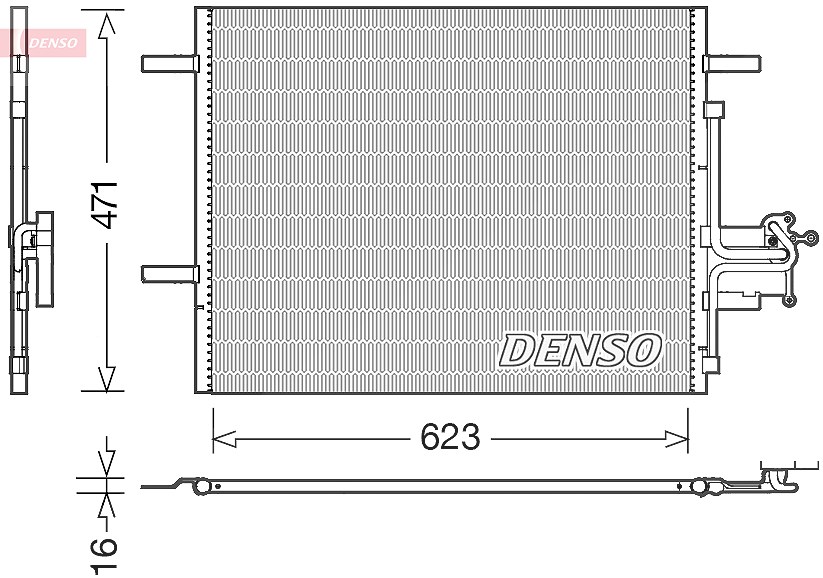 Denso Kondensator, Klimaanlage [Hersteller-Nr. DCN33010] für Volvo