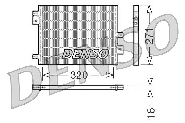 Denso Kondensator, Klimaanlage [Hersteller-Nr. DCN28002] für Porsche