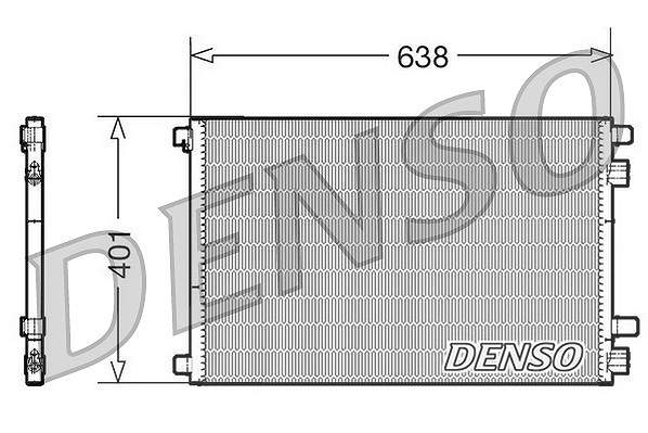 Denso Kondensator, Klimaanlage [Hersteller-Nr. DCN23012] für Renault
