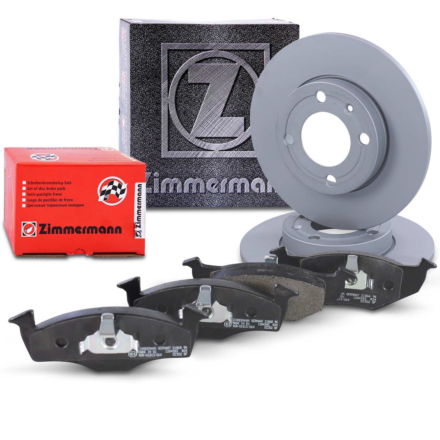 Zimmermann Bremsscheiben + Bremsbeläge Vorderachse [Hersteller-Nr. 10697755] für Seat, VW