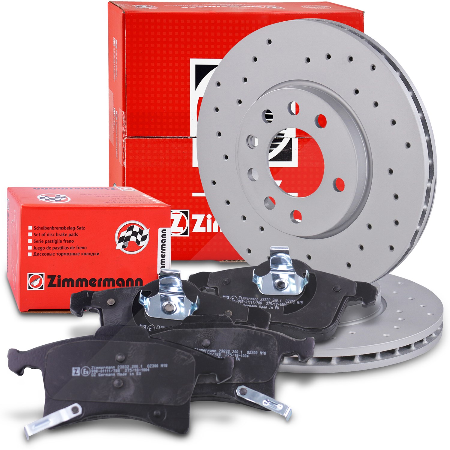 Zimmermann SPORT-Scheiben + Beläge Vorne Belüftet [Hersteller-Nr. 10697579] für Opel