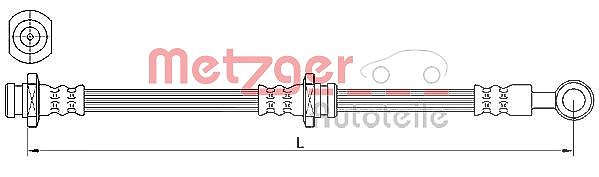 Metzger Autoteile Bremsschlauch [Hersteller-Nr. 4110639] für Mitsubishi