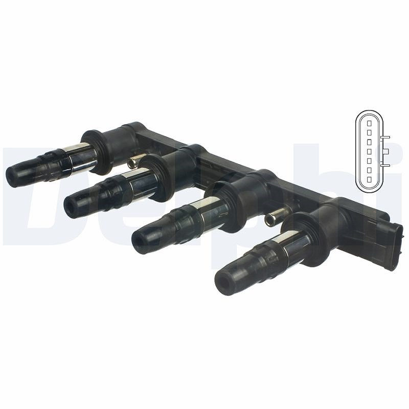 Delphi Zündspule [Hersteller-Nr. CE01841-12B1] für Chevrolet, Vauxhall, Opel