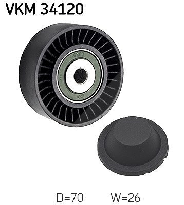 Skf Umlenk-/Führungsrolle, Keilrippenriemen [Hersteller-Nr. VKM34120] für Land Rover, Zastava, Ford, Jaguar