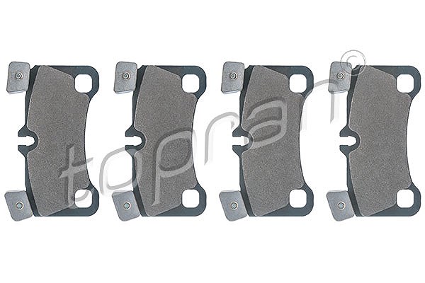 Topran Bremsbeläge hinten (Satz) [Hersteller-Nr. 113822] für Porsche, VW, Audi