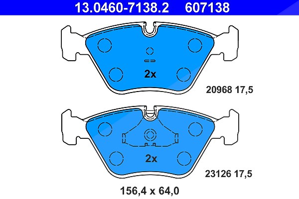 Ate Bremsbelagsatz, Scheibenbremse [Hersteller-Nr. 13.0460-7138.2] für Jaguar, Daimler