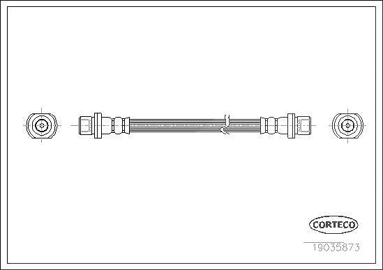 Corteco Bremsschlauch ERSTAUSRÜSTERQUALITÄT [Hersteller-Nr. 19035873] für Toyota, Lexus
