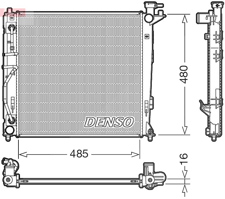 Denso Kühler, Motorkühlung [Hersteller-Nr. DRM41007] für Kia, Hyundai