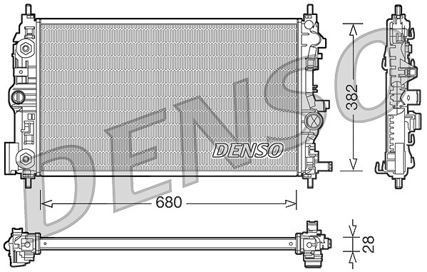Denso Kühler, Motorkühlung [Hersteller-Nr. DRM20079] für Opel, Vauxhall